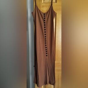 Tan long maxi dress size small